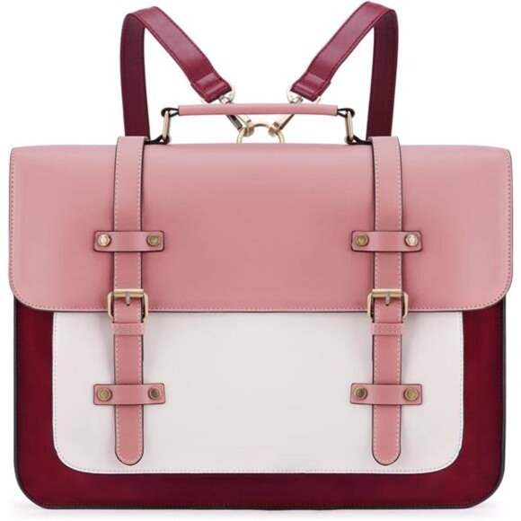 ECOSUSI Laptop Bag for Women Vegan Leather Messenger Bag Fashion